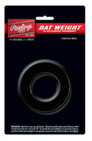 BAT WEIGHT ~ Rawlings 16 Ounce Black Doughnut